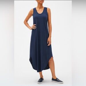 Gap 100% Cotton Navy Scoop neck Sleeveless MIDI Dress.   Size-Small